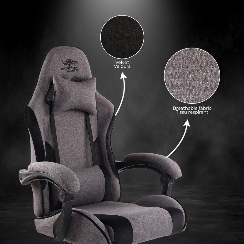 Siège gaming Arena gris - SPIRIT OF GAMER - FAUTARENASOG