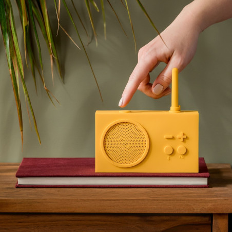 Enceinte bluetooth avec radio FM Tykho 3 jaune - LEXON - IO-LA119J8MOB