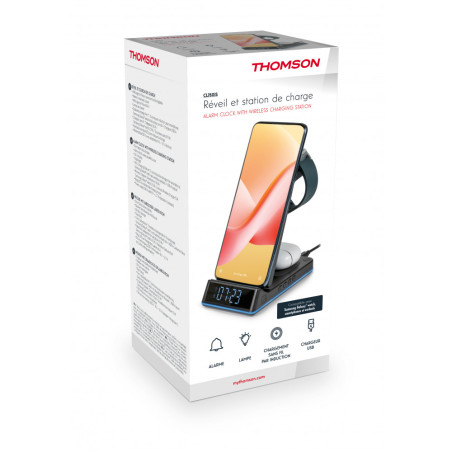 Réveil et station de charge sans fil, compatible Android - THOMSON - REVCL750ISTHOM