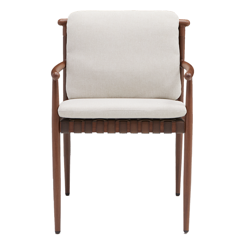 Set de 2 fauteuils en aluminium Retro effet bois - NATERIAL - 27810336