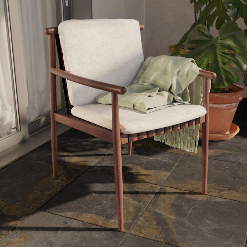 Set de 2 fauteuils en aluminium Retro effet bois - NATERIAL - 27810336