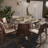Set de 2 fauteuils en aluminium Retro effet bois - NATERIAL - 27810336