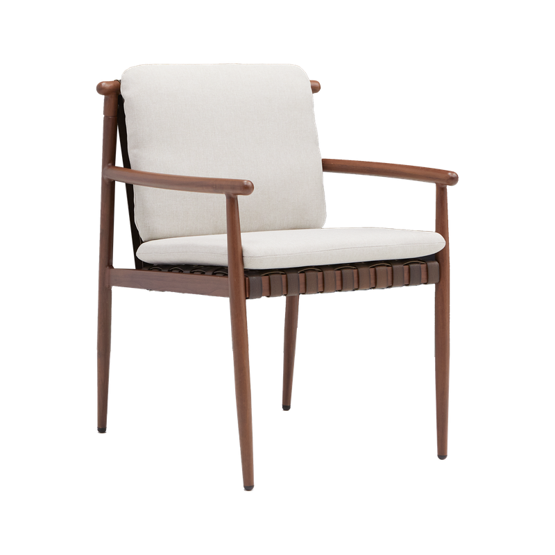 Set de 2 fauteuils en aluminium Retro effet bois - NATERIAL - 27810336