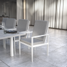 Set de 2 fauteuils Athena en aluminium Blanc/Gris - NATERIAL - 86545465