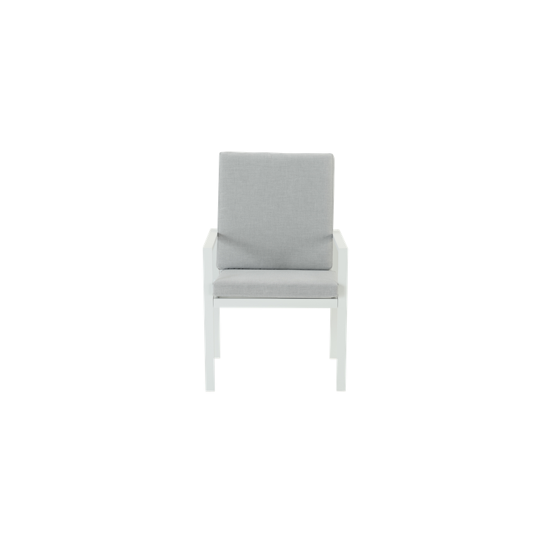 Set de 2 fauteuils Athena en aluminium Blanc/Gris - NATERIAL - 86545465