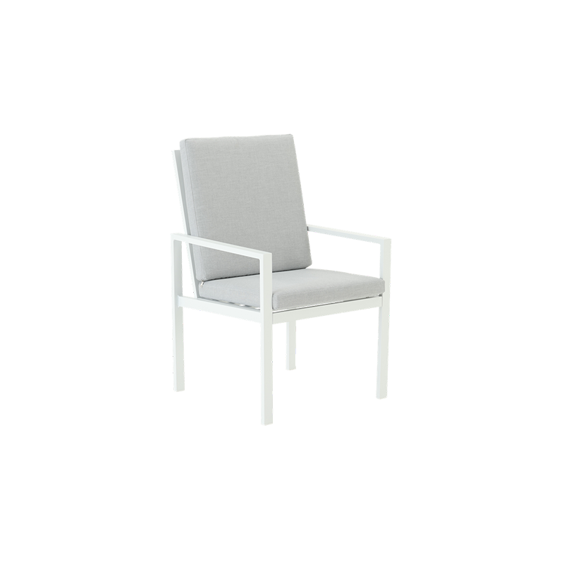 Set de 2 fauteuils Athena en aluminium Blanc/Gris - NATERIAL - 86545465