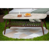 Table basse Retro en aluminium effet bois Beige/Marron - NATERIAL - 86545452