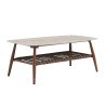 Table basse Retro en aluminium effet bois Beige/Marron - NATERIAL - 86545452