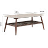 Table basse Retro en aluminium effet bois Beige/Marron - NATERIAL - 86545452