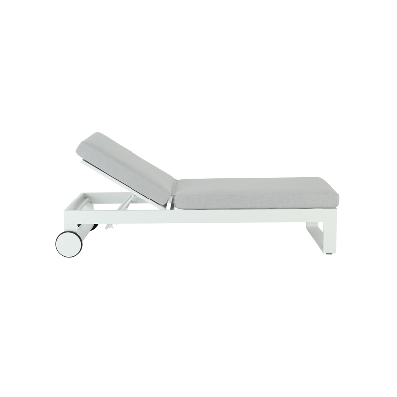 Bain de soleil Athena en aluminium Blanc/Gris - NATERIAL - 86549021