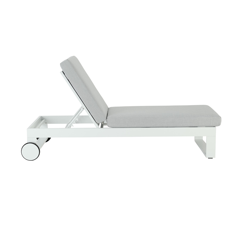 Bain de soleil Athena en aluminium Blanc/Gris - NATERIAL - 86549021