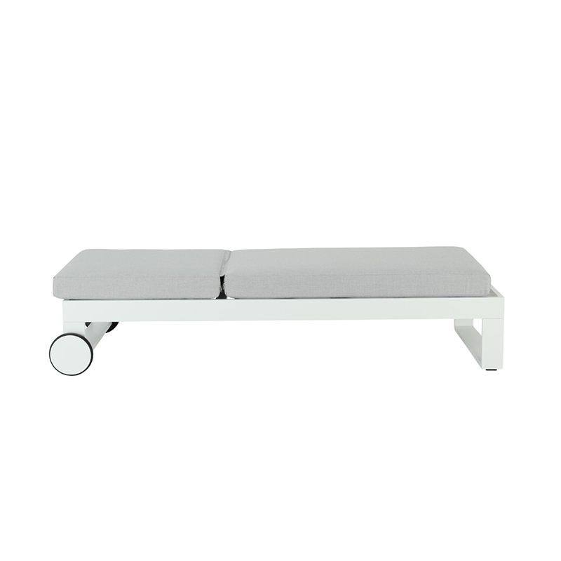 Bain de soleil Athena en aluminium Blanc/Gris - NATERIAL - 86549021