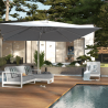 Bain de soleil Athena en aluminium Blanc/Gris - NATERIAL - 86549021