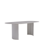 Table de repas Neptune ovale 6 places 200x100 Gris - NATERIAL - 8545487
