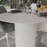 Table de repas Neptune ovale 6 places 200x100 Gris - NATERIAL - 8545487