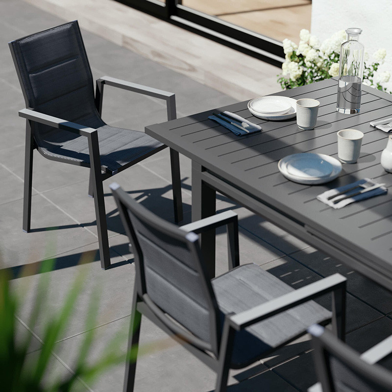 Table de jardin Odyssea II aluminium 10 places Anthracite - NATERIAL - 83813050