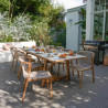 Table de jardin Gaia extensible 6/8 places Beige - NATERIAL - 90339740
