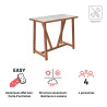 Table de jardin Gaia 4 places Brun - NATERIAL - 90339756