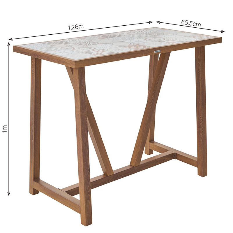 Table de jardin Gaia 4 places Brun - NATERIAL - 90339756