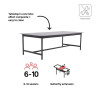 Table de jardin Idunn extensible 210/280 × 100 cm Anthracite - NATERIAL - 86545521