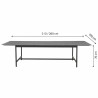 Table de jardin Idunn extensible 210/280 × 100 cm Anthracite - NATERIAL - 86545521