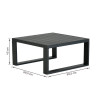Table d’appoint carrée Athena Gris - NATERIAL - 86545441