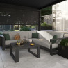 Table d’appoint carrée Athena Gris - NATERIAL - 86545441