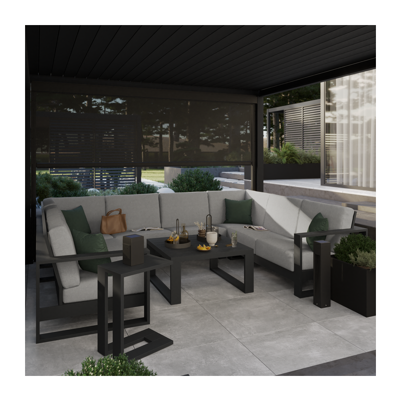 Table d’appoint haute Athena en aluminium Gris - NATERIAL - 86545460