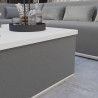Table basse avec coffre Neptune en aluminium Gris/Blanc - NATERIAL - 86545468