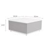 Table basse avec coffre Neptune en aluminium Gris/Blanc - NATERIAL - 86545468