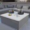 Table basse avec coffre Neptune en aluminium Gris/Blanc - NATERIAL - 86545468