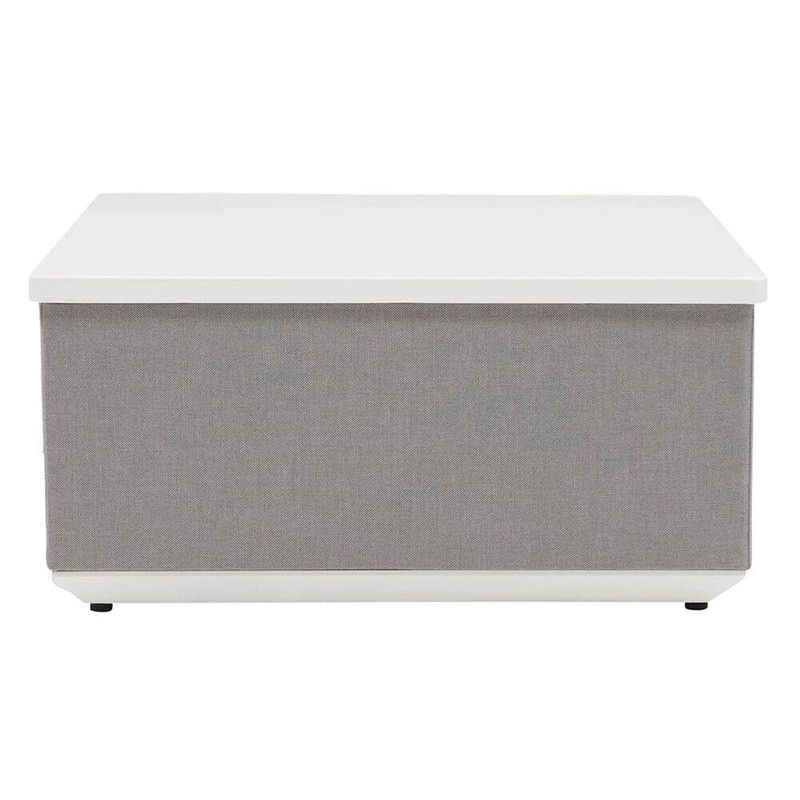 Table basse avec coffre Neptune en aluminium Gris/Blanc - NATERIAL - 86545468