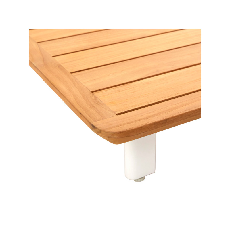 Table basse Duna en teck et aluminium 4 places Blanc - NATERIAL - 90339750
