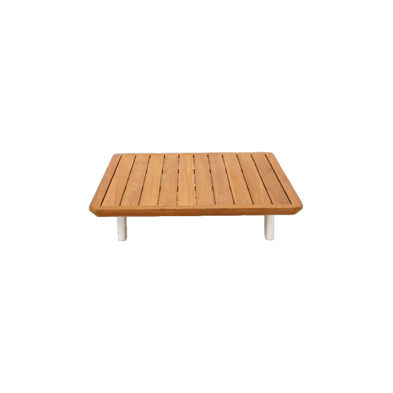 Table basse Duna en teck et aluminium 4 places Blanc - NATERIAL - 90339750