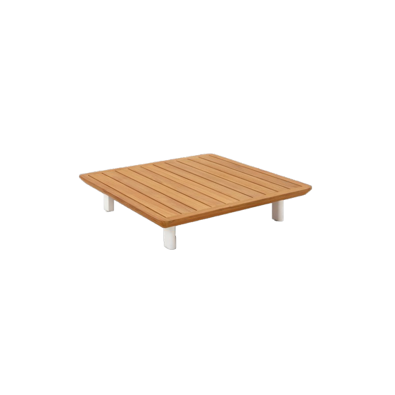 Table basse Duna en teck et aluminium 4 places Blanc - NATERIAL - 90339750