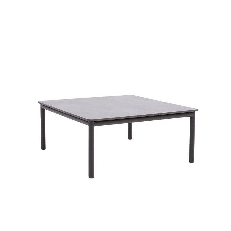 Table basse Idunn en aluminium et Duraboard Gris foncé - NATERIAL