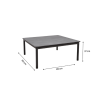 Table basse Idunn en aluminium et Duraboard Gris foncé - NATERIAL