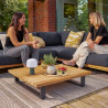 Table basse Sirokos en aluminium et teck - NATERIAL - 90339758