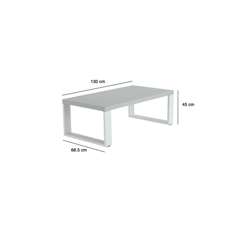 Table basse Athena en aluminium Blanc - NATERIAL - 86545438