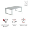 Table basse Athena en aluminium Blanc - NATERIAL - 86545438