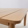 Table basse Nerea en aluminium effet bois 90x90cm - NATERIAL - 86545427