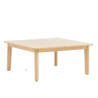 Table basse Nerea en aluminium effet bois 90x90cm - NATERIAL - 86545427