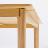 Table basse Nerea en aluminium effet bois 90x90cm - NATERIAL - 86545427