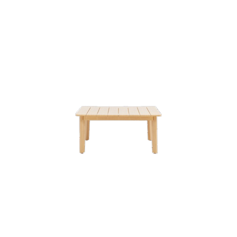 Table basse Nerea en aluminium effet bois 90x90cm - NATERIAL - 86545427