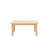 Table basse Nerea en aluminium effet bois 90x90cm - NATERIAL - 86545427