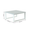 Table basse Athena en aluminium 89x89cm Blanc - NATERIAL - 86548995