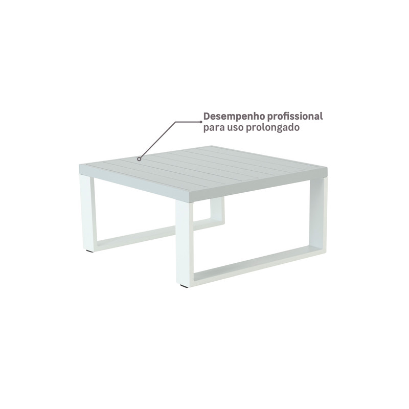 Table basse Athena en aluminium 89x89cm Blanc - NATERIAL - 86548995