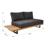 Canapé Sirokos 2 places pour Corner Anthracite - NATERIAL - 90339821