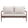 Canapé Retro 2 places en aluminum Beige/Marron - NATERIAL - 86549112