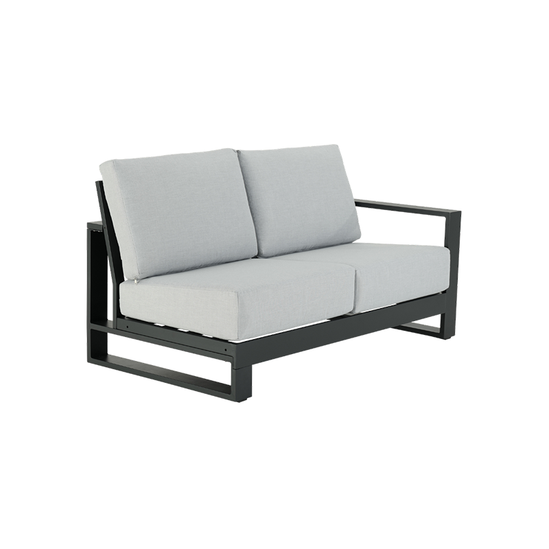 Canapé de jardin Athena 2 places côté droit en aluminium Gris - NATERIAL - 86549116